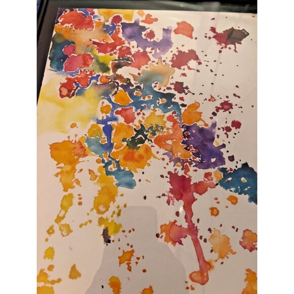 Framed Abstract Watercolor Paintings Original 14 x 12 Horizontal or Vertical - Picture 4 of 16